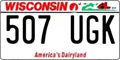 WI license plate 507UGK