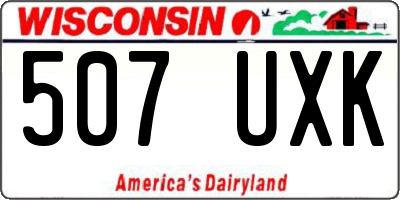WI license plate 507UXK