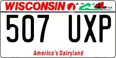 WI license plate 507UXP