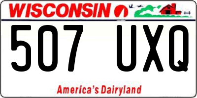 WI license plate 507UXQ