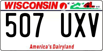 WI license plate 507UXV
