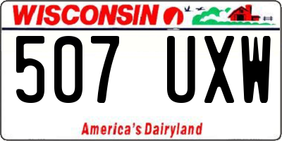 WI license plate 507UXW