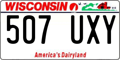 WI license plate 507UXY