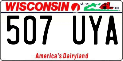 WI license plate 507UYA