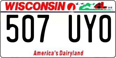 WI license plate 507UYO