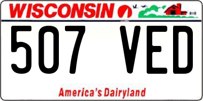 WI license plate 507VED