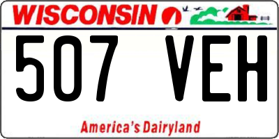 WI license plate 507VEH