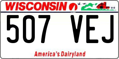 WI license plate 507VEJ
