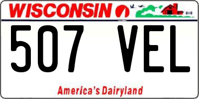 WI license plate 507VEL