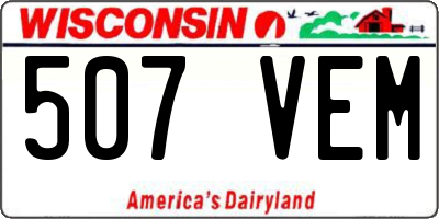 WI license plate 507VEM