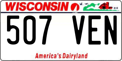 WI license plate 507VEN