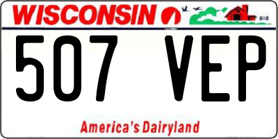 WI license plate 507VEP