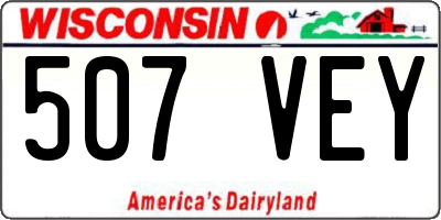 WI license plate 507VEY