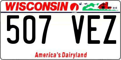 WI license plate 507VEZ