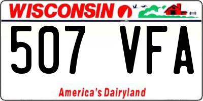 WI license plate 507VFA