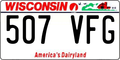 WI license plate 507VFG