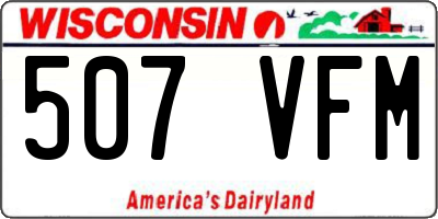WI license plate 507VFM