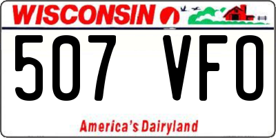 WI license plate 507VFO