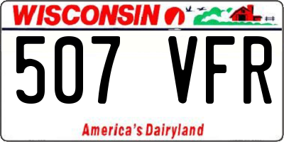 WI license plate 507VFR