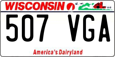 WI license plate 507VGA