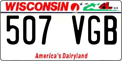 WI license plate 507VGB