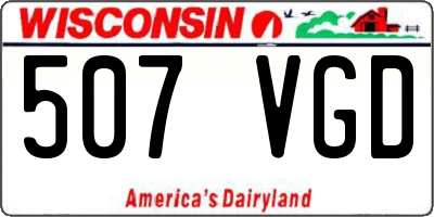 WI license plate 507VGD