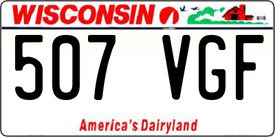 WI license plate 507VGF