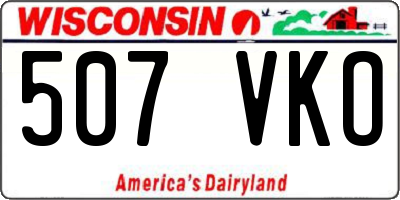WI license plate 507VKO
