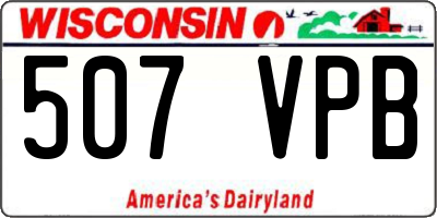 WI license plate 507VPB