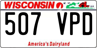 WI license plate 507VPD