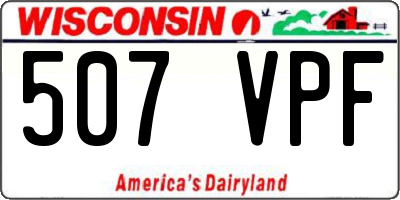 WI license plate 507VPF