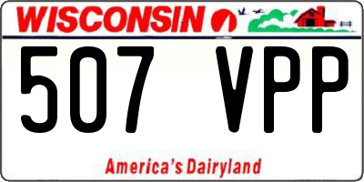 WI license plate 507VPP