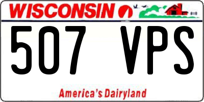 WI license plate 507VPS
