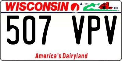WI license plate 507VPV