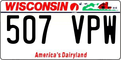 WI license plate 507VPW