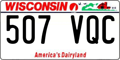 WI license plate 507VQC