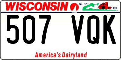 WI license plate 507VQK