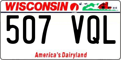 WI license plate 507VQL