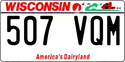 WI license plate 507VQM
