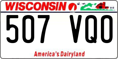 WI license plate 507VQO