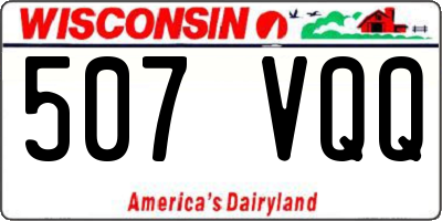 WI license plate 507VQQ