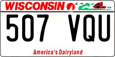 WI license plate 507VQU