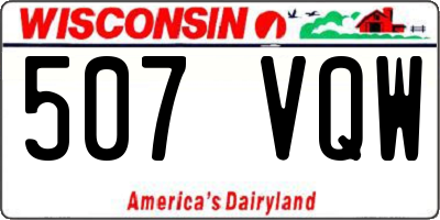 WI license plate 507VQW