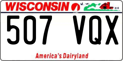 WI license plate 507VQX