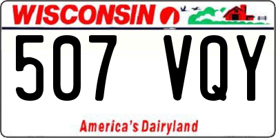 WI license plate 507VQY