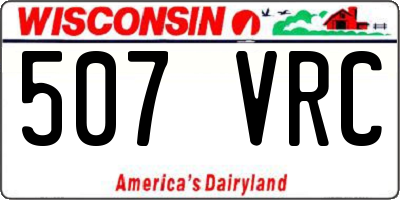 WI license plate 507VRC