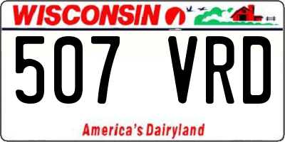 WI license plate 507VRD