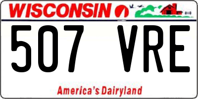 WI license plate 507VRE