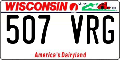 WI license plate 507VRG