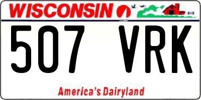 WI license plate 507VRK